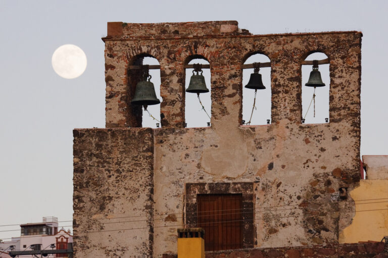 San Miguel de Allende, Guanajuato, Mexico,Bell Tower and Moon